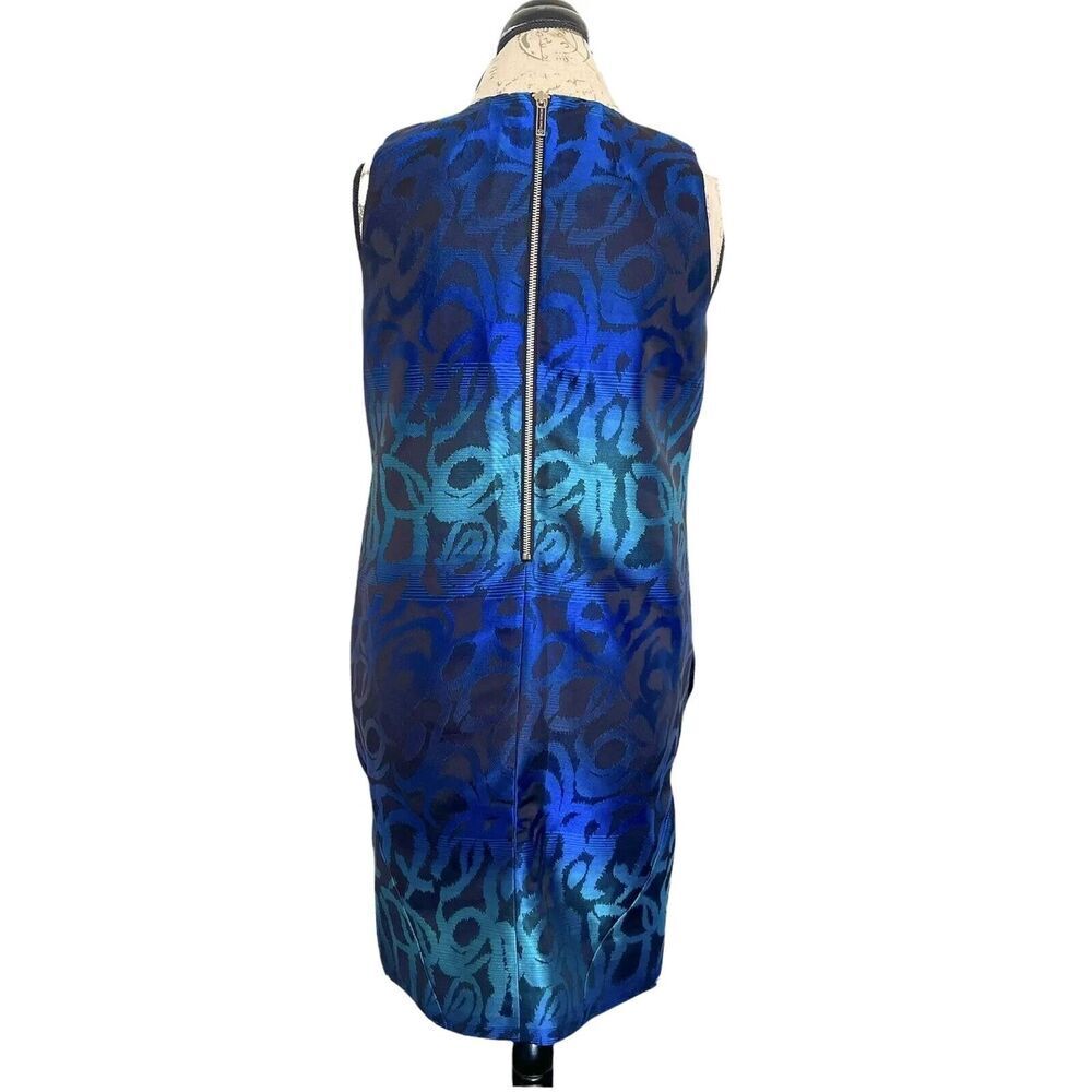 Michael Kors Dress Sz 8 Metallic Shift Evening Cocktail Going Out Futurism Glam - Picture 5 of 16